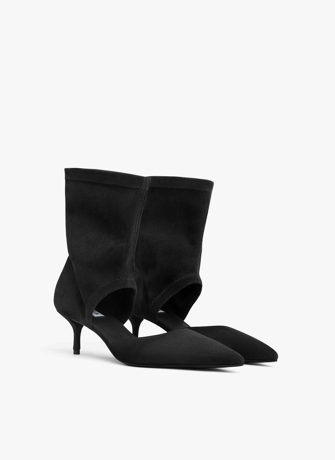 ストレッチスエード ローブーツ ALAÏA ブラック ストレッチスエード ローブーツ